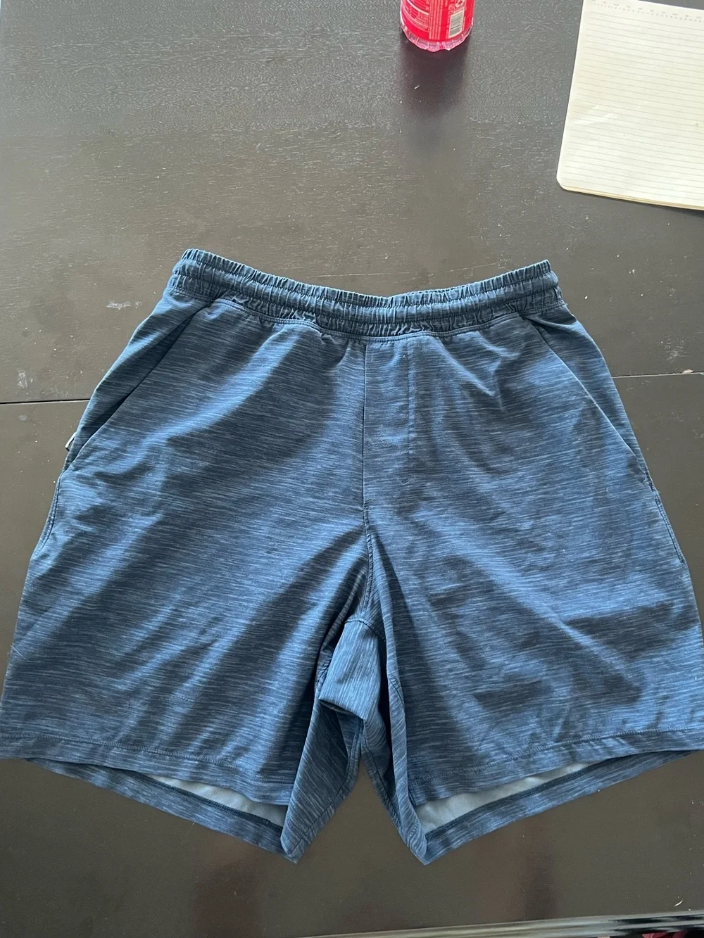 lululemon athletica Men's pace breaker lined Heathered iron blue Athletic Shorts